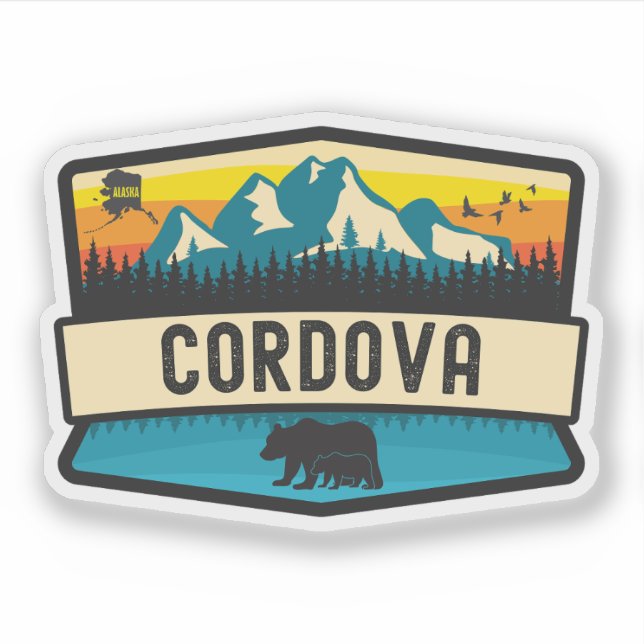 Cordova, Alaska Sticker (Front)