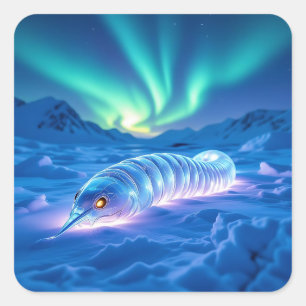Cordova Iceworm Alaska Cryptid Square Sticker