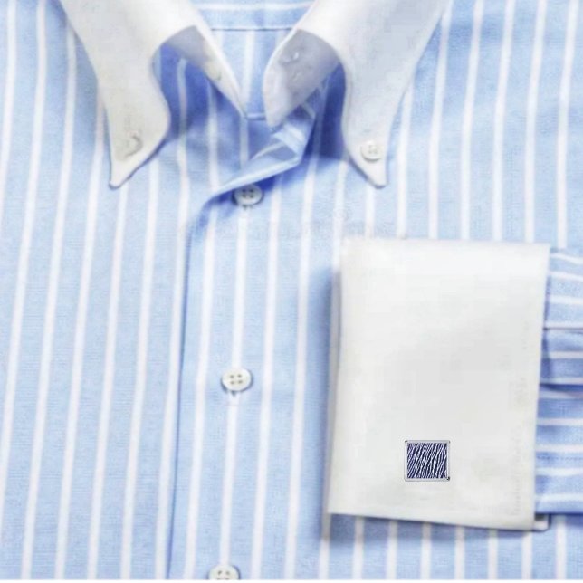 Cords of Navy Cufflinks (Stripes are always in style, with these Cords Of Navy Cufflinks!)