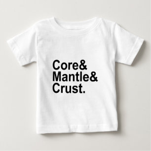 Core Mantle Crust Internal Structure of Earth Baby T-Shirt