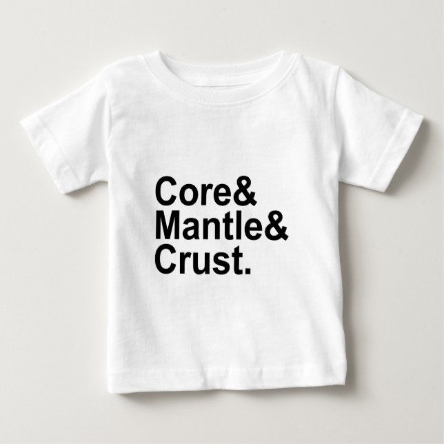 Core Mantle Crust | Internal Structure of Earth Baby T-Shirt (Front)