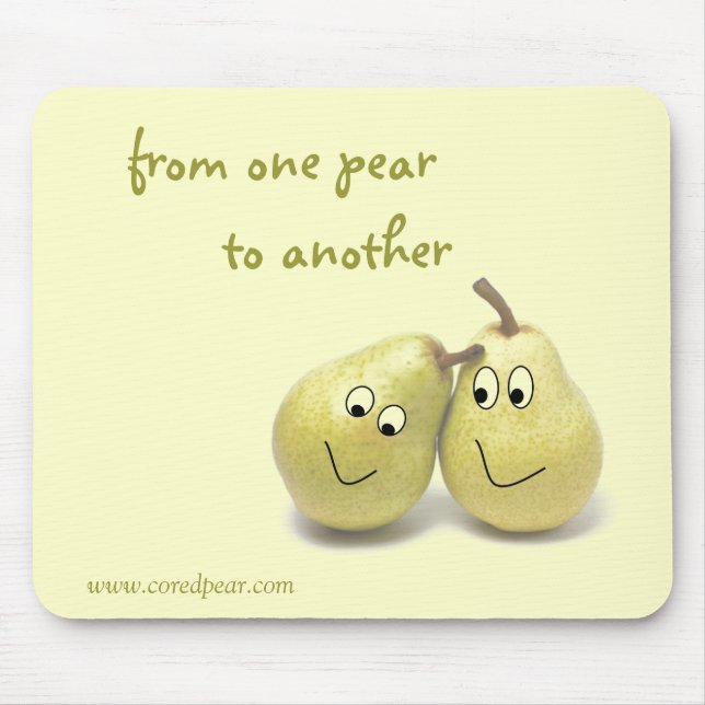 Cored Pear Mouse Pad (Front)