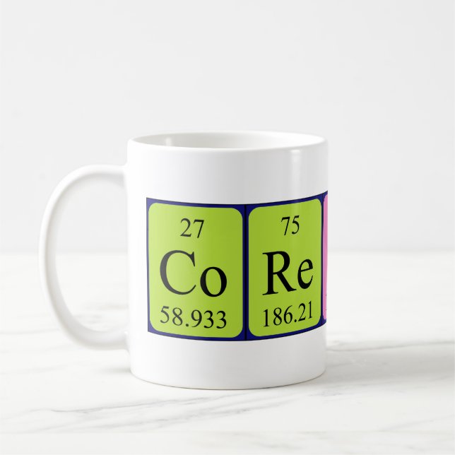 Corentin periodic table name mug (Left)