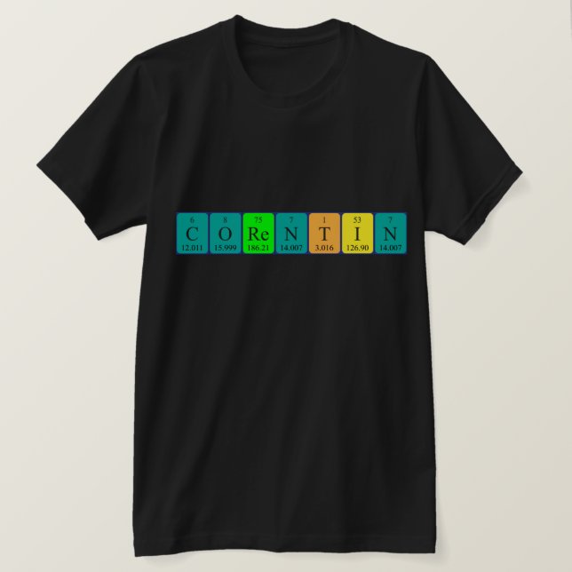 Corentin periodic table name shirt (Design Front)