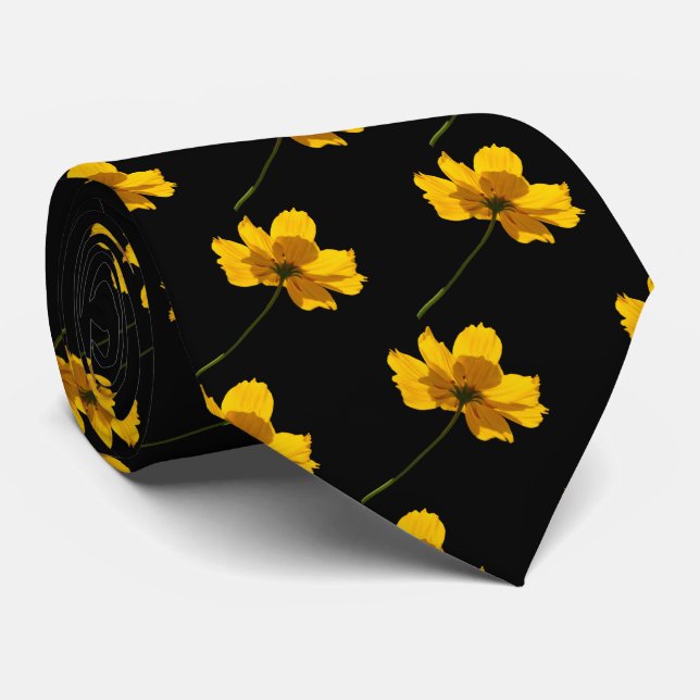 Coreopsis Flower Neck Tie (Rolled)