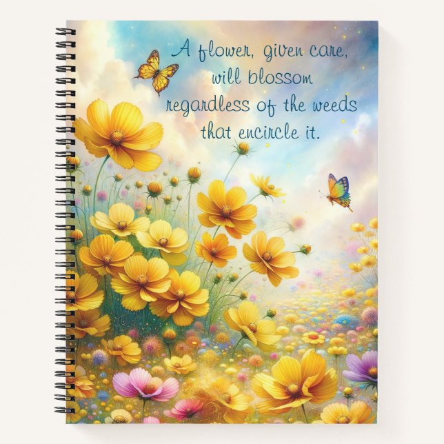 Coreopsis & Quote Notebook (Front)