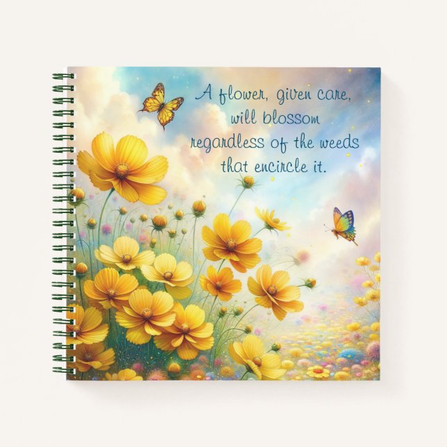 Coreopsis & Quote Notebook (Front)