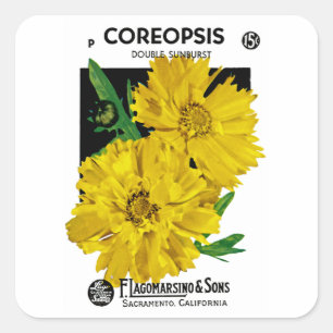 Coreopsis Square Sticker