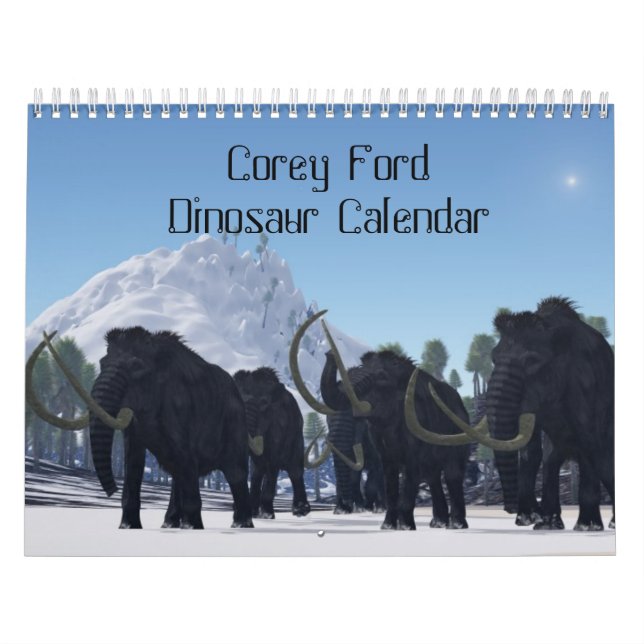 Corey Ford Dinosaur Calendar (Cover)