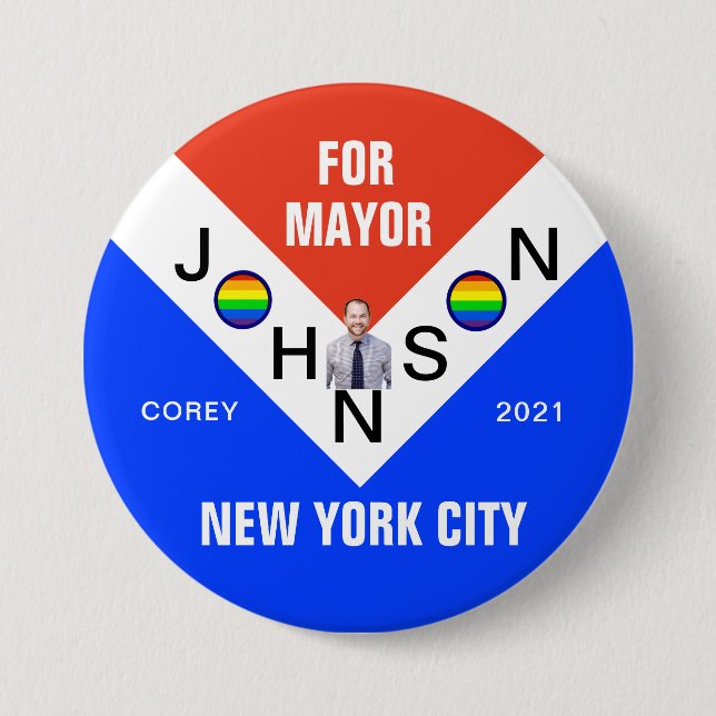 Corey Johnson for NYC Mayor 2021 Button (Front)