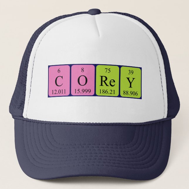 Corey periodic table name hat (Front)