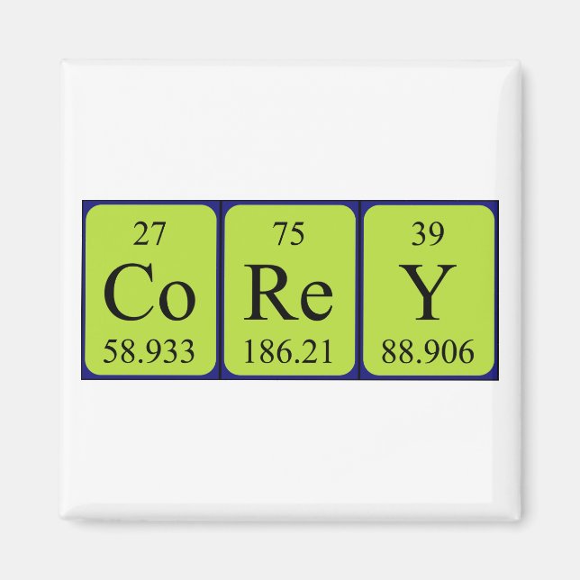 Corey periodic table name magnet (Front)