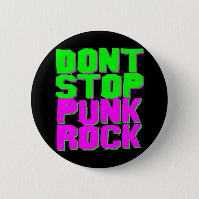 Corey Tiger 1980S Retro Don'T Stop Punk Rock Button (Front)