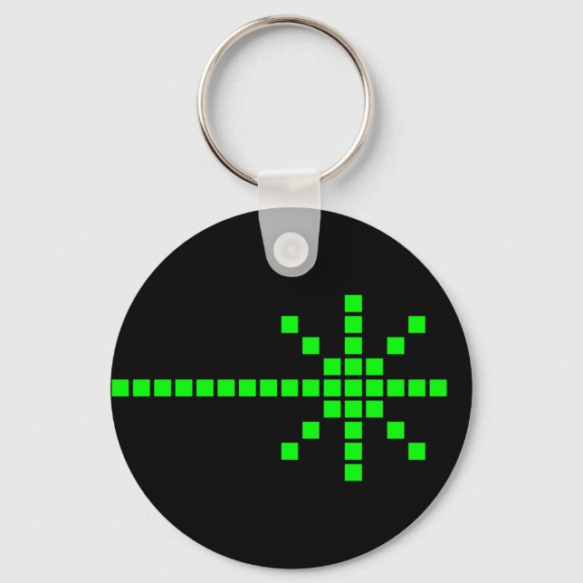 COREY TIGER 1980s RETRO LASER BEAM Keychain (Front)