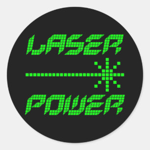 Corey Tiger 1980s Retro Laser Power Classic Round Sticker