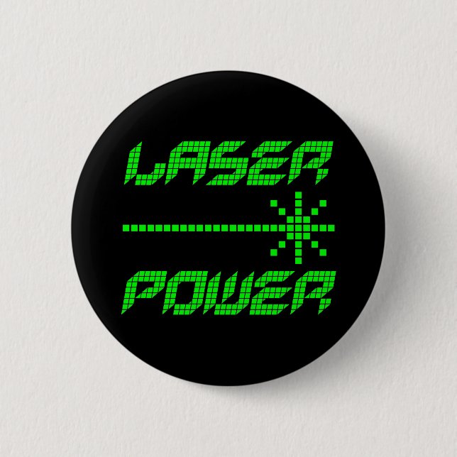 COREY TIGER 1980s RETRO LASER POWER Pinback Button (Front)