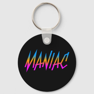 COREY TIGER 1980s RETRO MANIAC Keychain