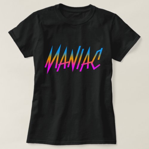 COREY TIGER 1980s RETRO MANIAC T_Shirt