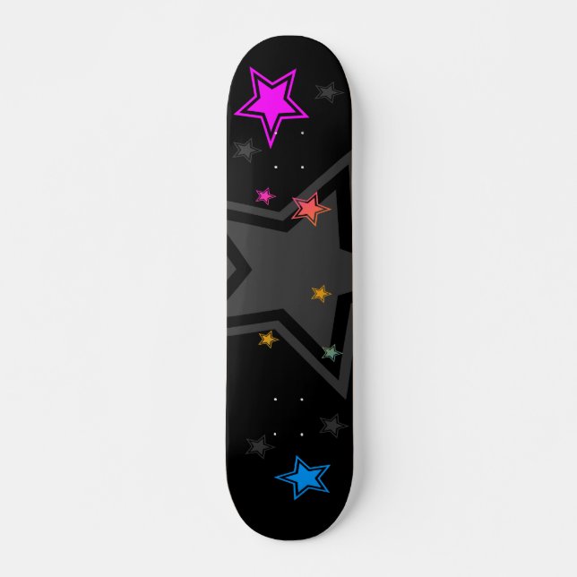 COREY TIGER 1980s RETRO STARS DISCO Skateboard Deck (Front)