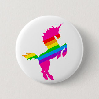 COREY TIGER 1980s RETRO VINTAGE UNICORN RAINBOW Button