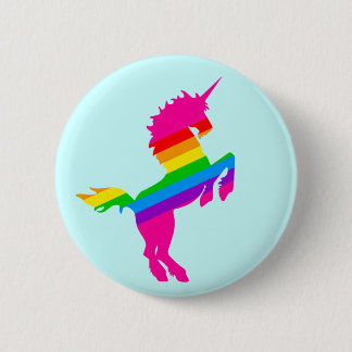 COREY TIGER 1980s RETRO VINTAGE UNICORN RAINBOW Pinback Button
