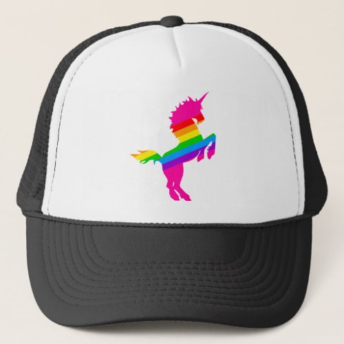 COREY TIGER 1980s RETRO VINTAGE UNICORN RAINBOW Trucker Hat