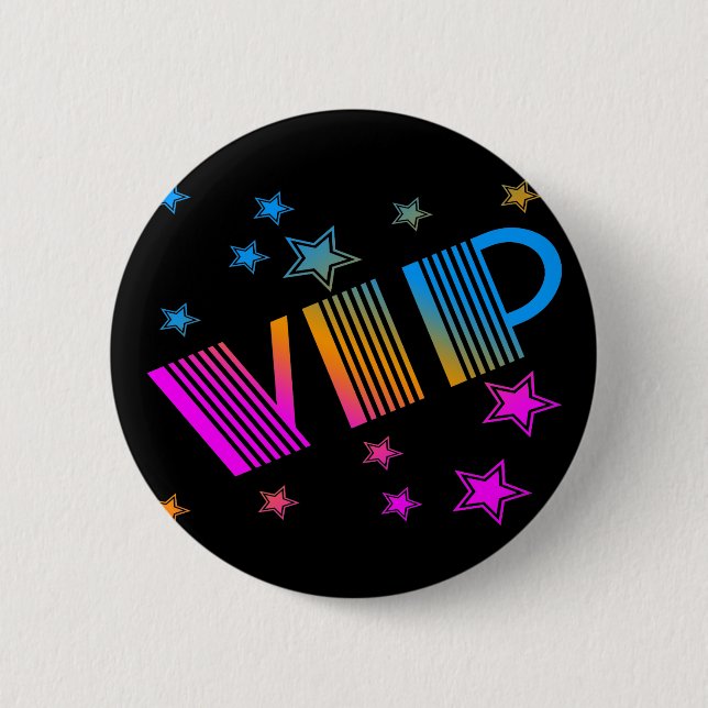 COREY TIGER 1980s RETRO VIP STARS Button (Front)