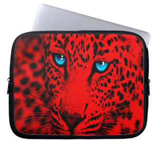 Corey Tiger 80s Leopard (Red) Laptop Sleeve