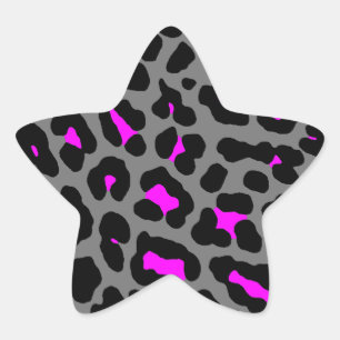 Corey Tiger 80s Leopard Spots (Gray) Star Sticker