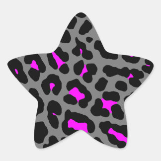 Corey Tiger 80s Leopard Spots (Gray) Star Sticker
