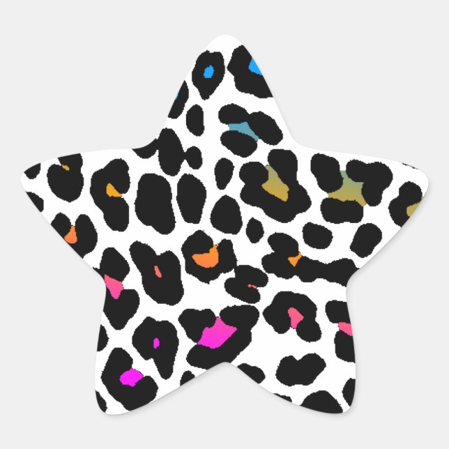Corey Tiger 80s Leopard Spots (White) Star Sticker (Front)