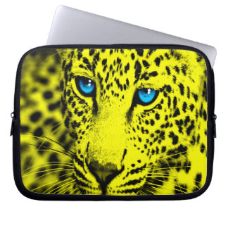 Corey Tiger 80s Leopard (Yellow) Laptop Sleeve