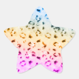 Corey Tiger 80s Multicolor Snow Leopard Star Sticker