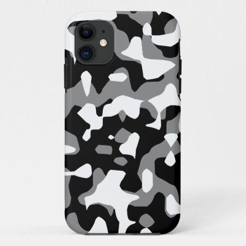 Corey Tiger 80s Neon Camouflage Grey iPhone 11 Case