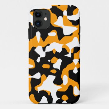 Corey Tiger 80s Neon Camouflage (orange) Iphone 11 Case by COREYTIGER at Zazzle