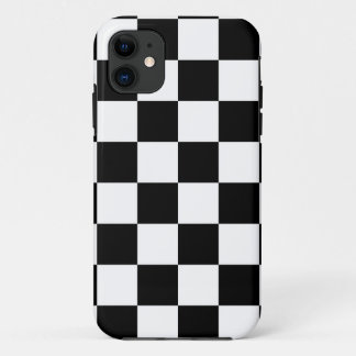 Corey Tiger 80s Neon Checkerboard (Black / White) iPhone 11 Case