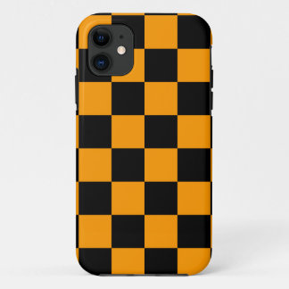 Corey Tiger 80s Neon Checkerboard (Orange) iPhone 11 Case