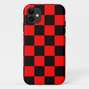 Corey Tiger 80s Neon Checkerboard (Red) iPhone 11 Case