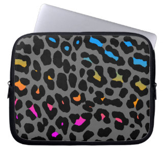 Corey Tiger 80s Neon Leopard Print Laptop Sleeve