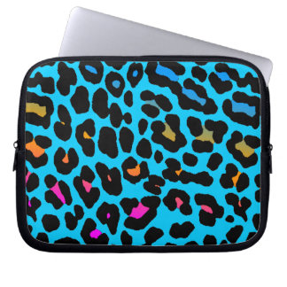 Corey Tiger 80s Neon Leopard Print Laptop Sleeve