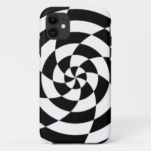 Corey Tiger 80s Neon Op Art (Black / White) iPhone 11 Case
