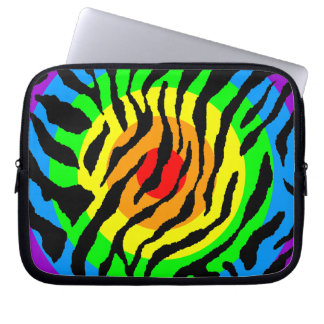 Corey Tiger 80s Neon Tiger Print Laptop Sleeve