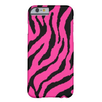 Corey Tiger 80s Neon Tiger Stripes (pink / Black) Barely There Iphone 6 Case by COREYTIGER at Zazzle