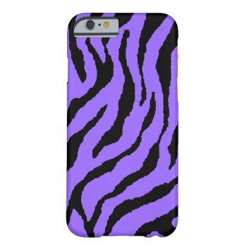 Corey Tiger 80s Neon Tiger Stripes (purple Black) Barely There Iphone 6 Case by COREYTIGER at Zazzle