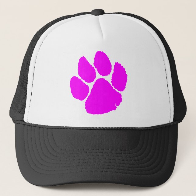 COREY TIGER 80's PINK TIGER CLAW Trucker Hat (Front)