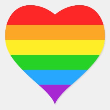 Corey Tiger 80s Rainbow Heart Sticker by COREYTIGER at Zazzle