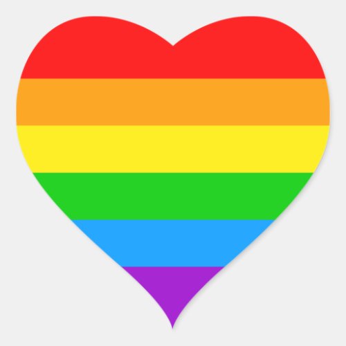 Corey Tiger 80s Rainbow Heart Sticker