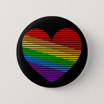 Corey Tiger 80s Rainbow Stripe Heart Pin by COREYTIGER at Zazzle