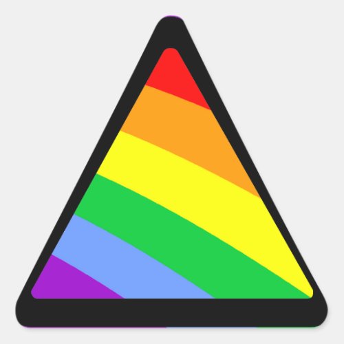 Corey Tiger 80s Rainbow Triangle Triangle Sticker