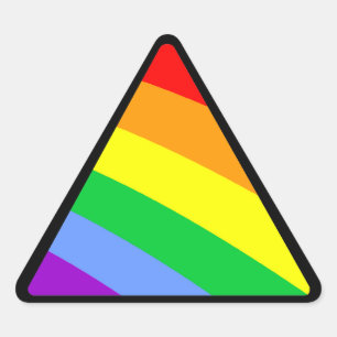 Corey Tiger 80s Rainbow Triangle Triangle Sticker